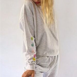 Frasier Sterling Smiley Girl Cropped Crewneck